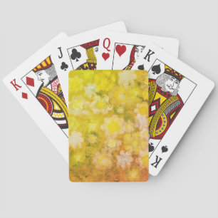 Jeu De Cartes Peinture d'aquarelle Abstraite de fleurs rétro