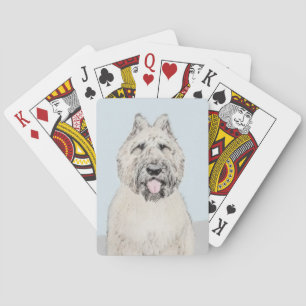 Jeu De Cartes Peinture de Bouvier des Flandres - Art original de