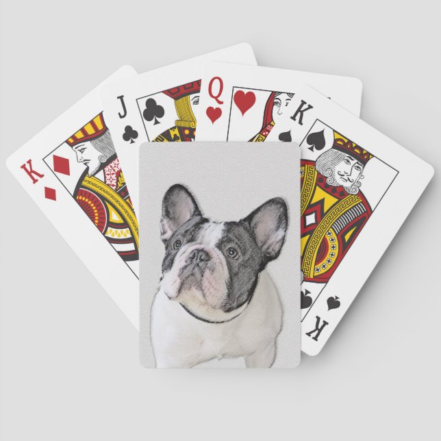 Jeu De Cartes Peinture de Chien à Chien (Brindle Pied) (dos)