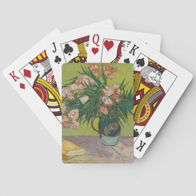 Jeu De Cartes Peinture de fleurs d'oléandre par Vincent Van Gogh (dos)