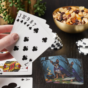 Jeu De Cartes Peinture de Halloween fantaisiste de chien Affenpi