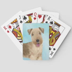 Jeu De Cartes Peinture de Lakeland Terrier - Art original de chi