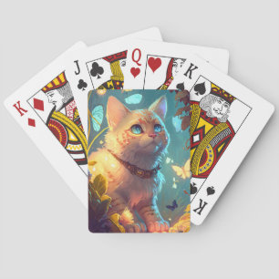 Jeu De Cartes Peinture de portrait animal chat Caractère animal