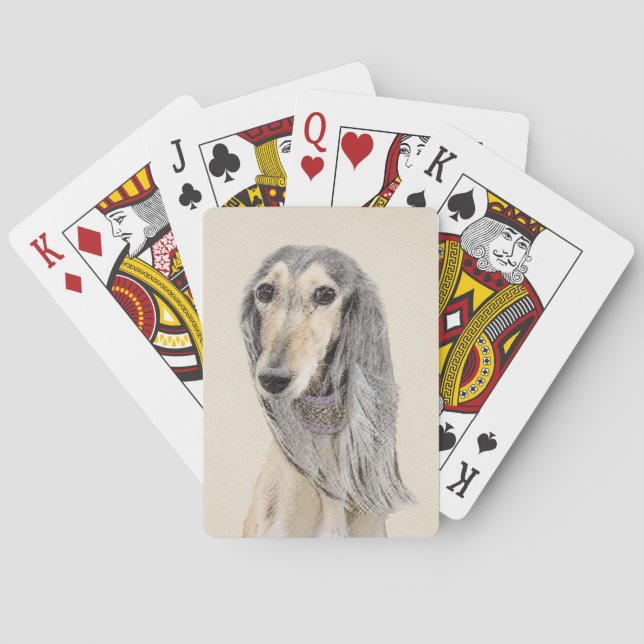 Jeu De Cartes Peinture de Saluki (Faune) - Cute Original Chien A (dos)