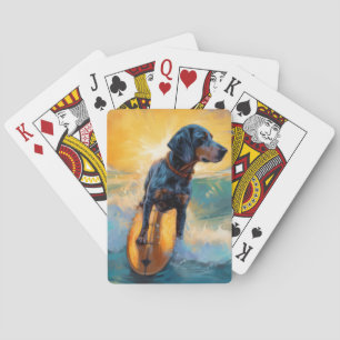 Jeu De Cartes Peinture de surf de plage de Bluetick Coonhound