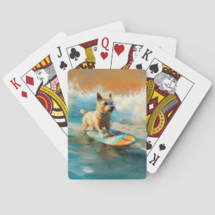Jeu De Cartes Peinture de surf de plage de Terrier de Biewer