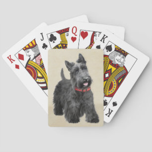 Jeu De Cartes Peinture de Terrier d'écossais - art original