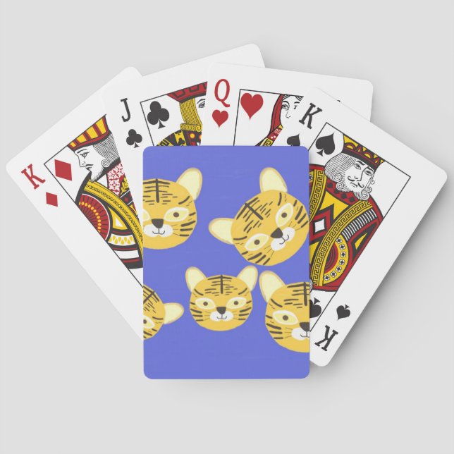 Jeu De Cartes peinture de tigres (dos)