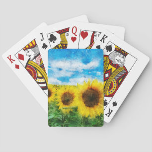 Jeu De Cartes Peinture de tournesols