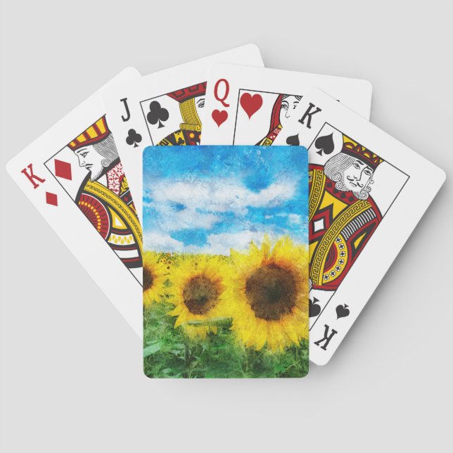 Jeu De Cartes Peinture de tournesols (dos)