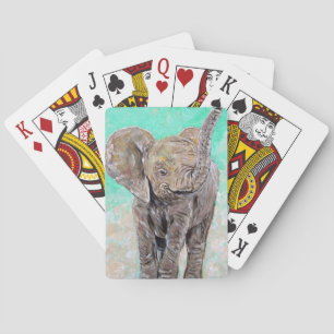 Jeu De Cartes Peinture des éléphants de bébé