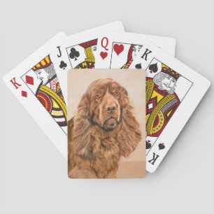 Jeu De Cartes Peinture d'espagne de Sussex - jolie art original 