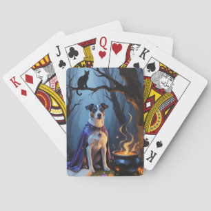Jeu De Cartes Peinture d'Halloween blanc Heeler Chien Whimsical