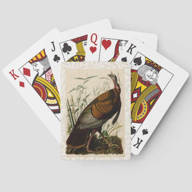 Jeu De Cartes Peinture d'oiseaux sauvages de Turquie Audubon (dos)