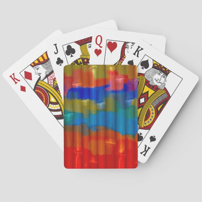 Jeu De Cartes Peinture en bambou acrylique (dos)