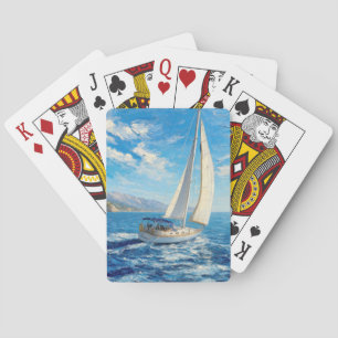 Jeu De Cartes Peinture en empâtement de voilier