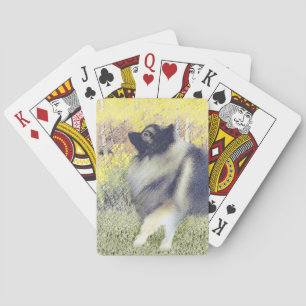 Jeu De Cartes Peinture en teint de Keeshond - jolie art original