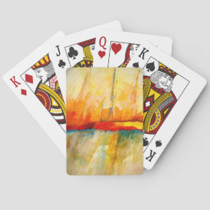 Jeu De Cartes Peinture expressionniste abstraite moderne