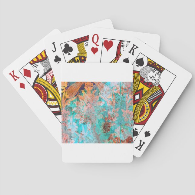 Jeu De Cartes Peinture florale (dos)