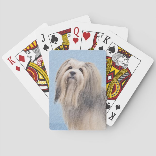 Jeu De Cartes Peinture Havanaise (Argent) - Cute Original Chien  (dos)