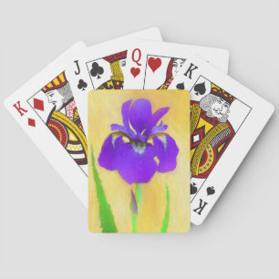 Jeu De Cartes Peinture Iris à pois pourpre - Chien original mign