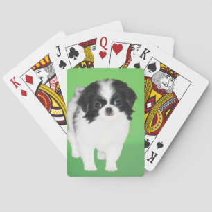 Jeu De Cartes Peinture japonaise de chiot - Art original de chie