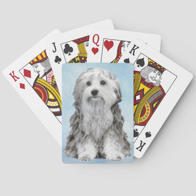Jeu De Cartes Peinture Lowchen - Cute Original Chien Art (dos)