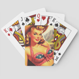 Jeu De Cartes Peinture mignonne de la petite fille