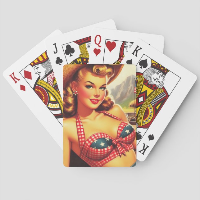 Jeu De Cartes Peinture mignonne de la petite fille (dos)