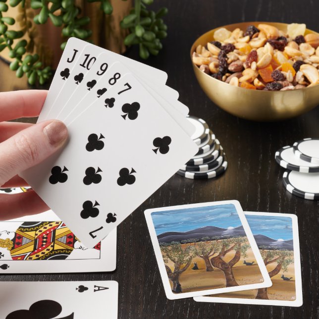 Jeu De Cartes Peinture Olivar de Noche par Alfred Fox (In Situ)