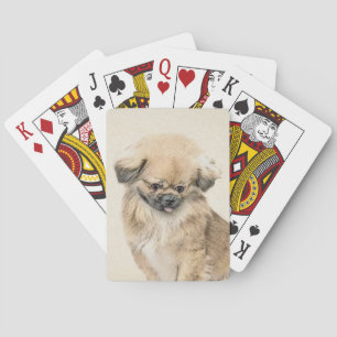 Jeu De Cartes Peinture Pekingese - Cute Original Chien Art
