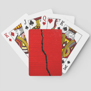Jeu De Cartes Peinture rouge craquée