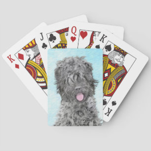 Jeu De Cartes Peinture russe Terrier noir - Chien original migno