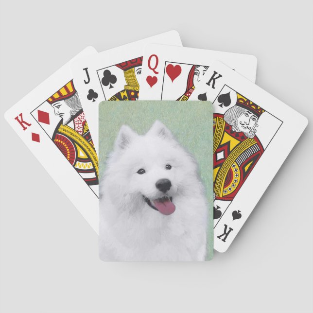 Jeu De Cartes Peinture Samoyée - Cute Original Dog Art (dos)