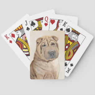 Jeu De Cartes Peinture Shar Pei - Cute Original Chien Art