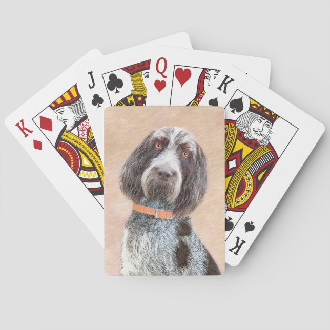Jeu De Cartes Peinture Spinone Italiano - Belle Art Original Chi (dos)