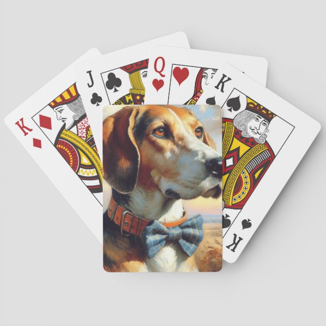 Jeu De Cartes Peinture vintage en anglais Foxhound (dos)