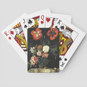 Jeu De Cartes Peinture vintage Vie morte avec Fleurs