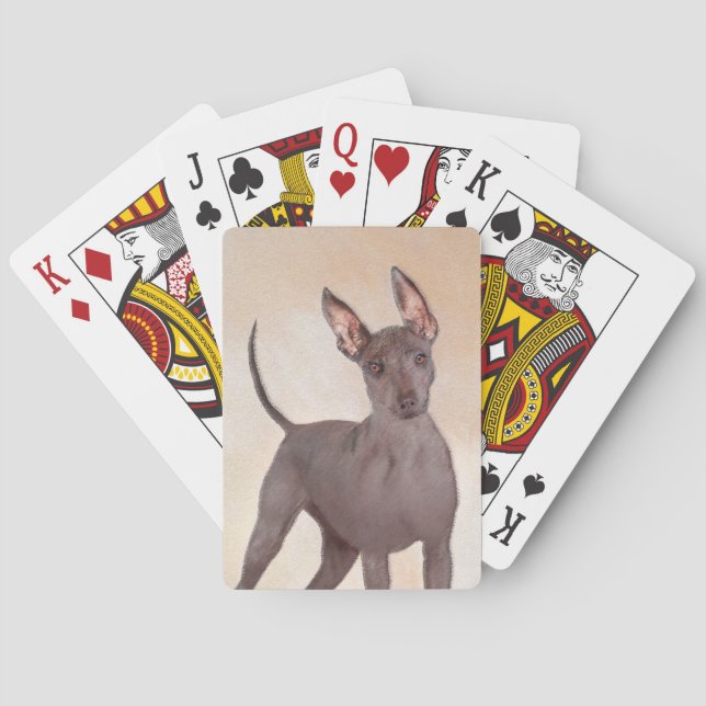Jeu De Cartes Peinture Xoloitzcuintli - Cute Original Chien Art (dos)