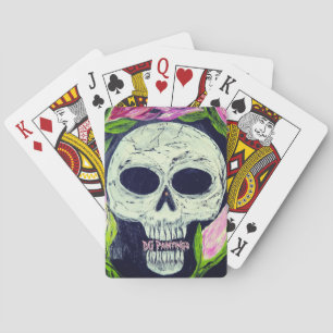 Jeu De Cartes Peintures DG Crâne Fleur