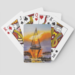 Jeu De Cartes Peintures DG Lever de soleil voilier