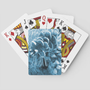 Jeu De Cartes Pénecone bleu glacé primitif