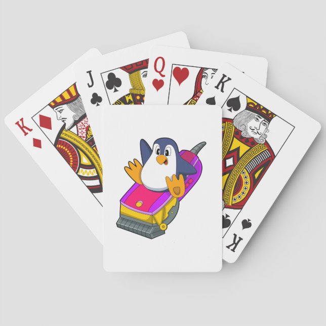 Jeu De Cartes Penguin comme coiffeur avec Razor (dos)