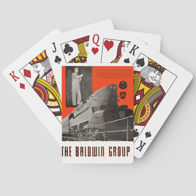 Jeu De Cartes Pennsylvania Railroad T1 Locomotive 6111 (dos)