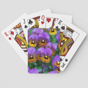 Jeu De Cartes Pensées violettes et dorées