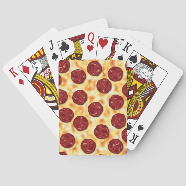 Jeu De Cartes Pepperoni Pizza Motif (dos)
