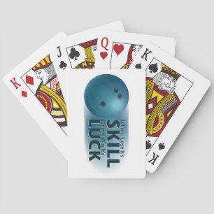 Jeu De Cartes Perdre la compétence Gagner la chance Bowling bleu
