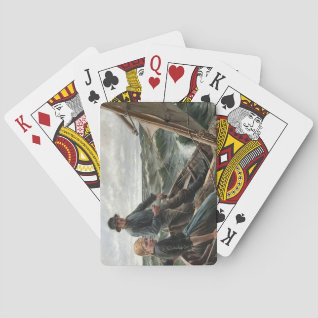 Jeu De Cartes Père et fille en mer (par Albert Edelfeel) (dos)