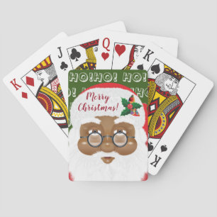 Jeu De Cartes Père Noël afro-américain Vacances de Noël