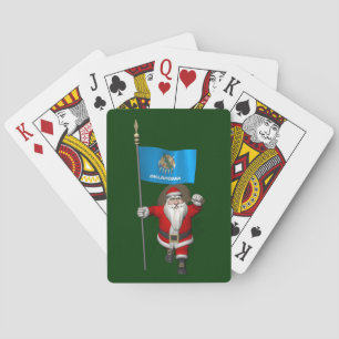 Jeu De Cartes Père Noël avec l'enseigne de l'Oklahoma